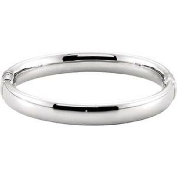 Sterling Silver 9 mm Hinged Bangle 7